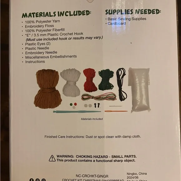 NEW Christmas Crochet Bundle of small reindeer penguin and gingerbread man kits - Picture 8 of 8